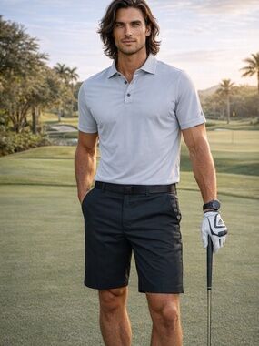 Adidas Golf Shorts Mens 38 Black Performance Lightweight Flat Front Stretch NWT